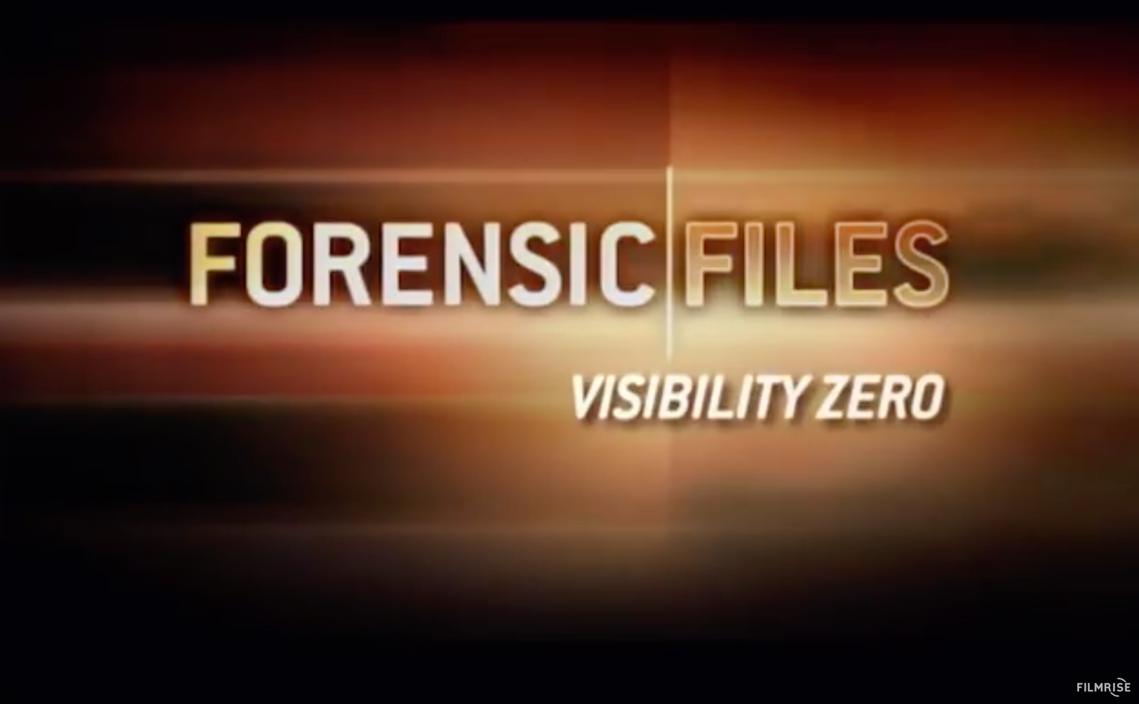Orange text that says Forensic Files and Visibility Zero