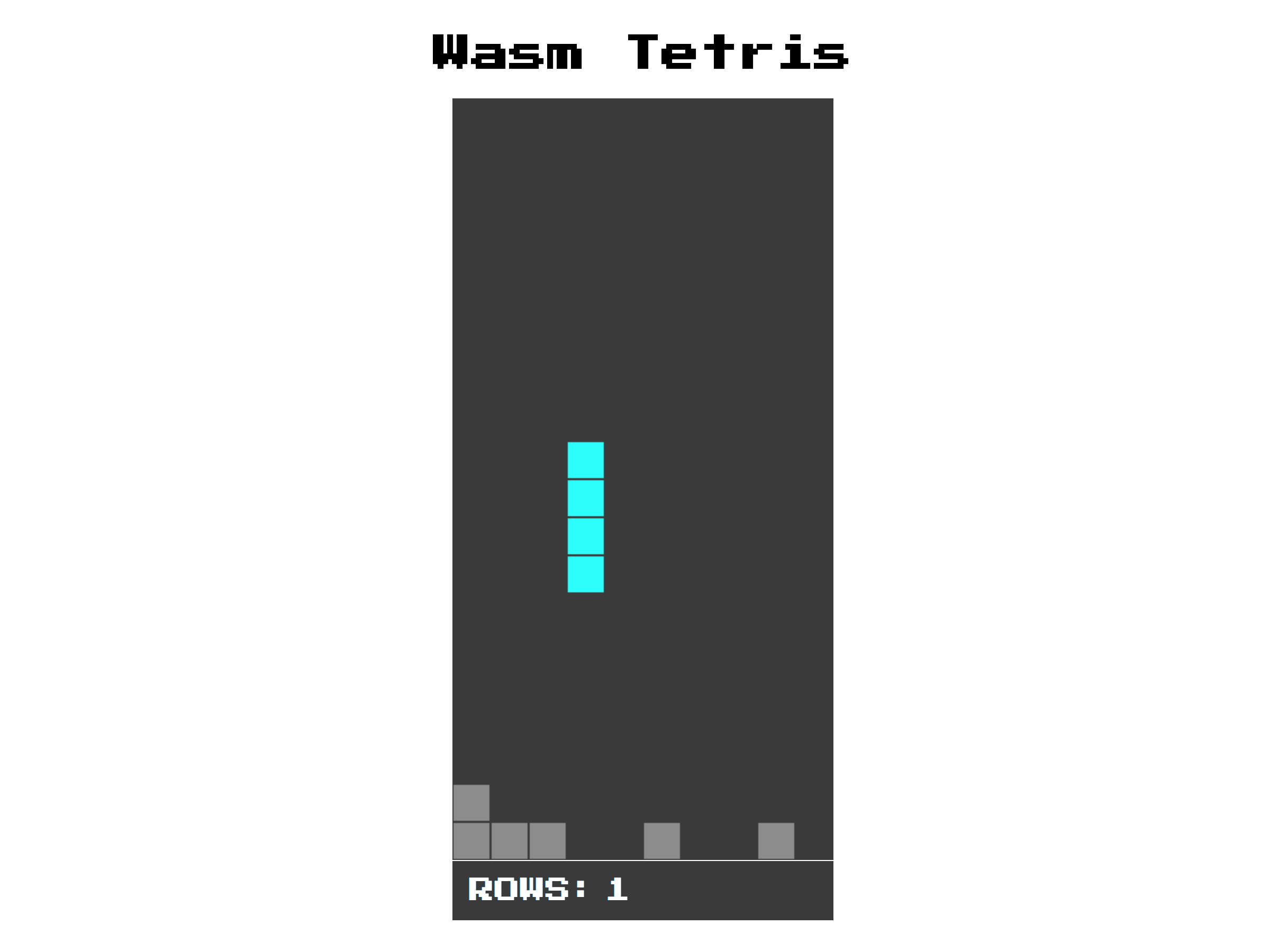 Screenshot of Tetris running in the browser